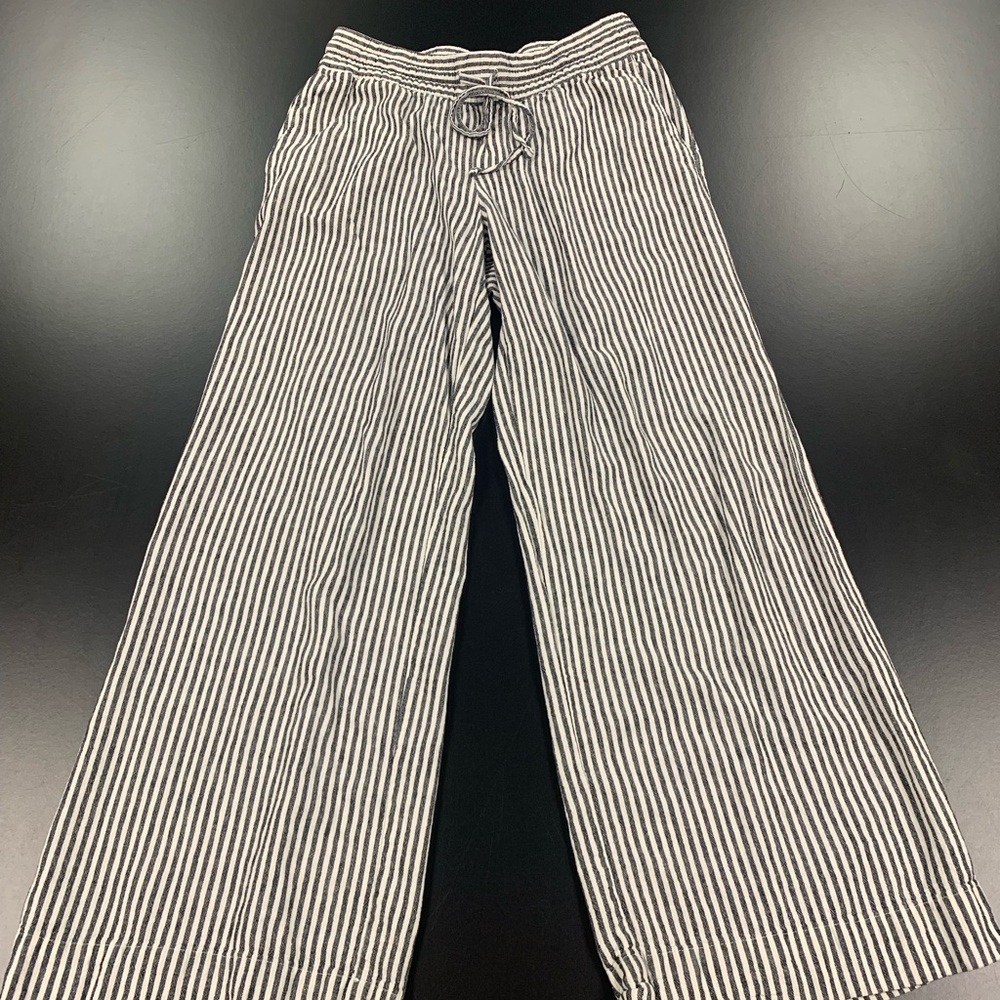 a new day Monochrome Striped Linen Pants- Small